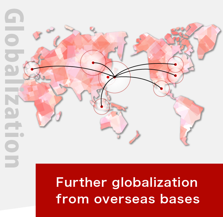 海外の拠点からもさらなるグローバル化を目指す