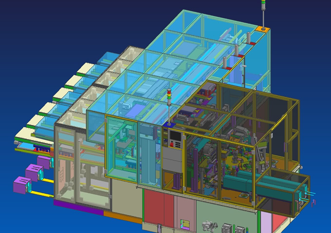 Layered discharging machine