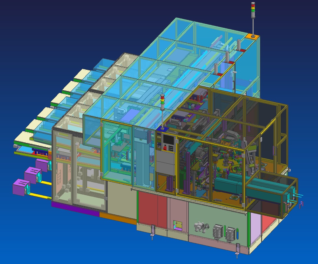 Layered discharging machine